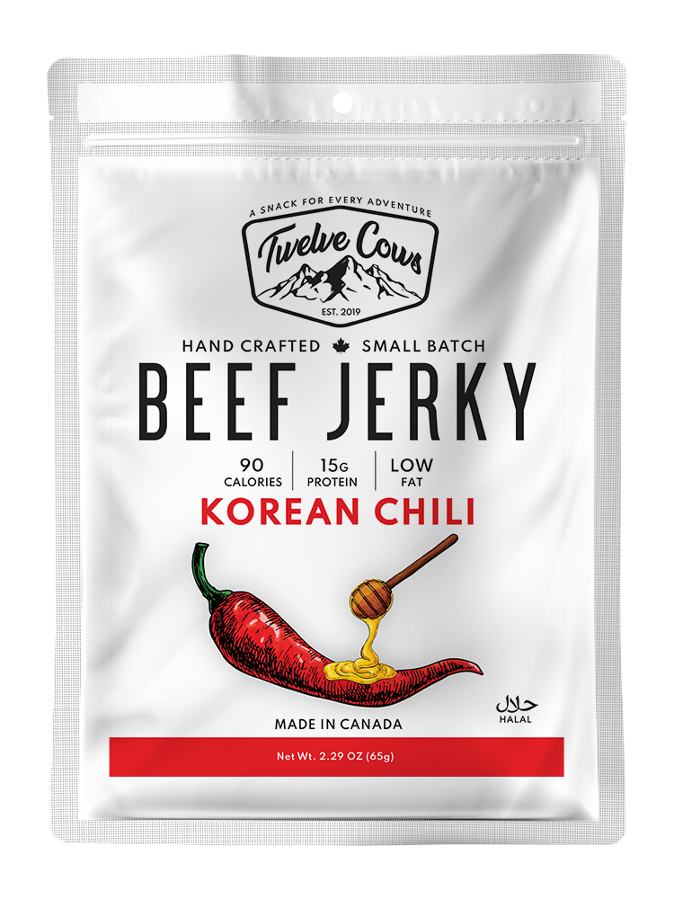 Twelve Cows Jerky - Korean Chili Halal Beef Jerky