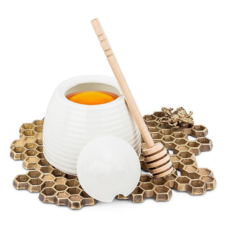 Abbott Collection - Beehive Honey Pot with Dauber