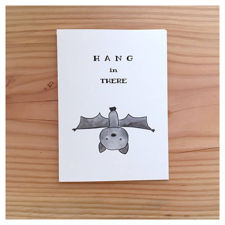Sympathy – “Hang In There” Punny Bat Support Card