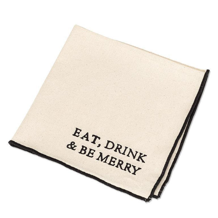 Abbott Collection - Eat, Drink & Be Merry Stitch Napkin