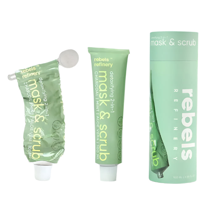 Rebels Refinery - Face Scrub & Mask (Charcoal/Mint/Aloe)