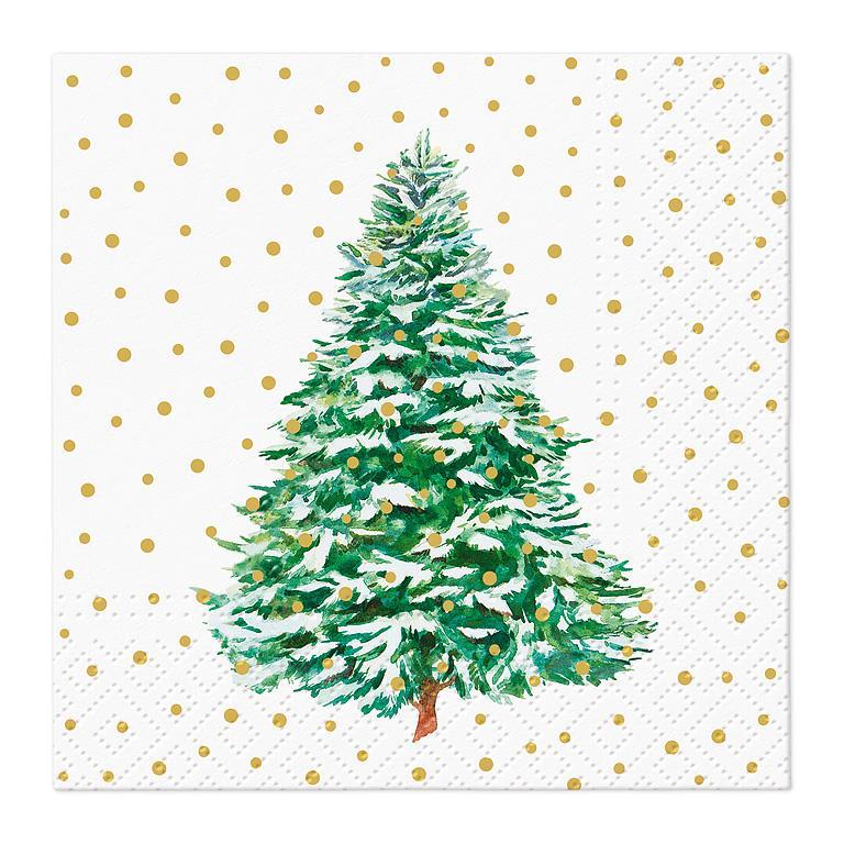 Abbott Collection - Cocktail Frosted Forest Napkins. Pack of 20