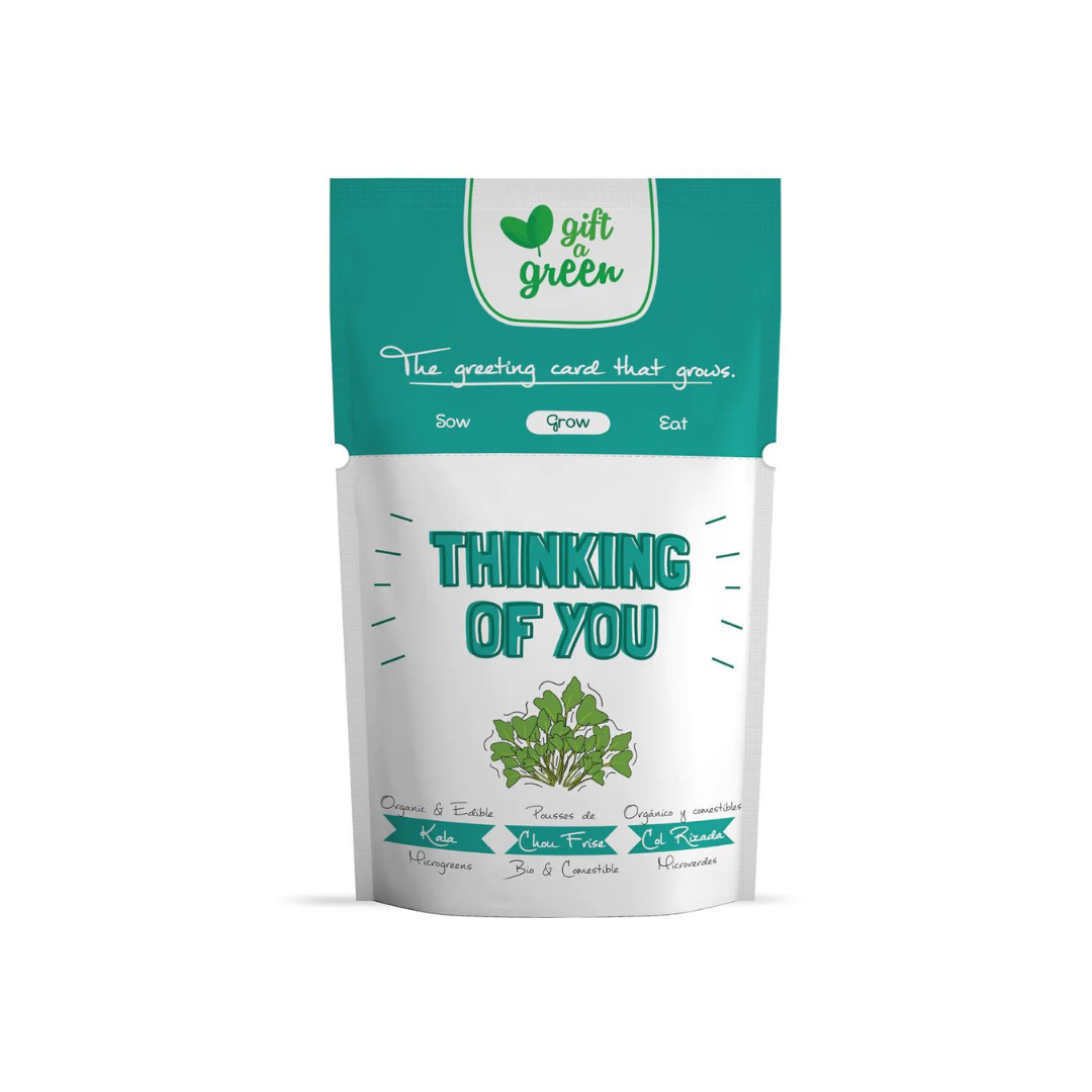 Gift A Green - Micogreen Growing Kit Greeting Cards