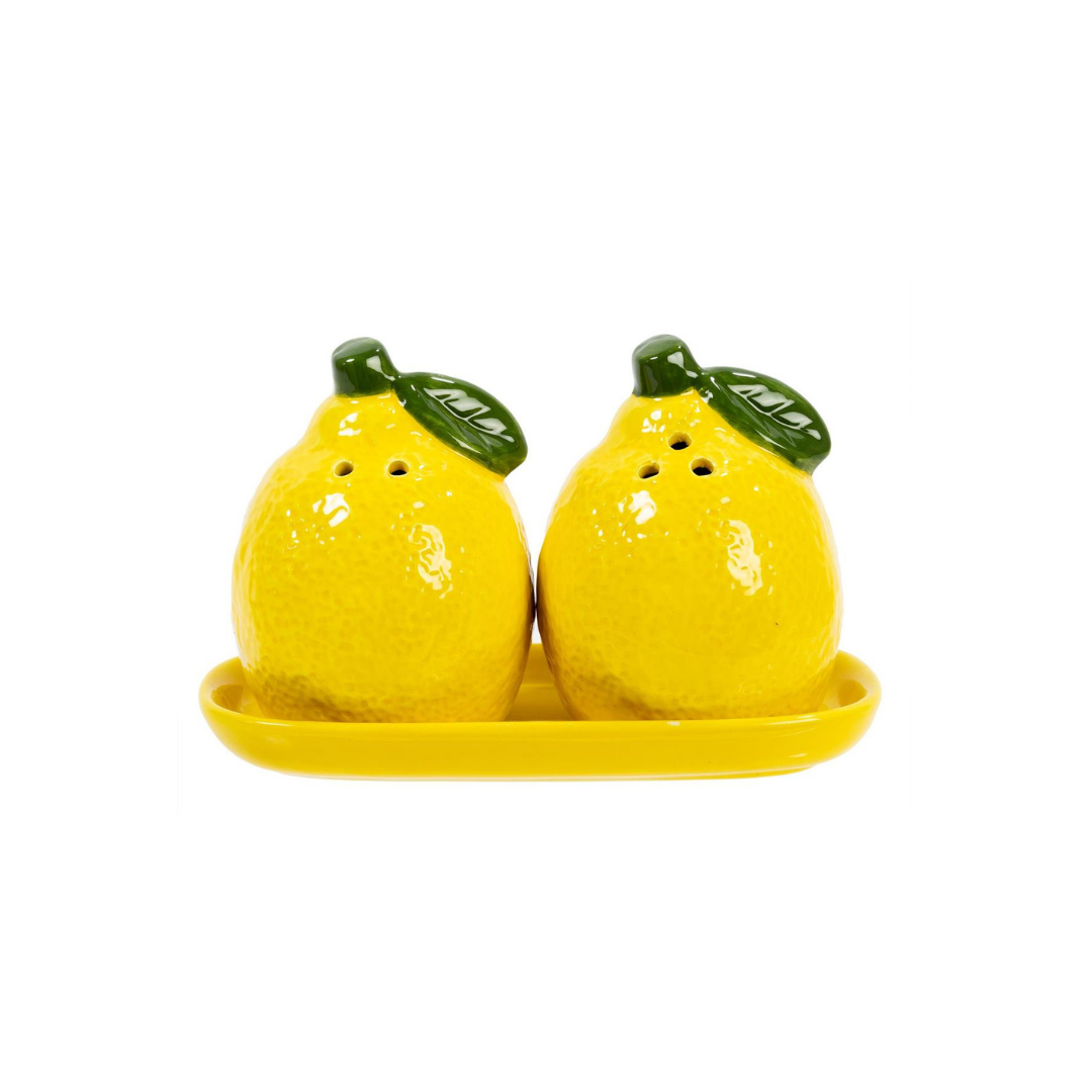 Provisions Market – Lemon Salt & Pepper Shakers on Tray