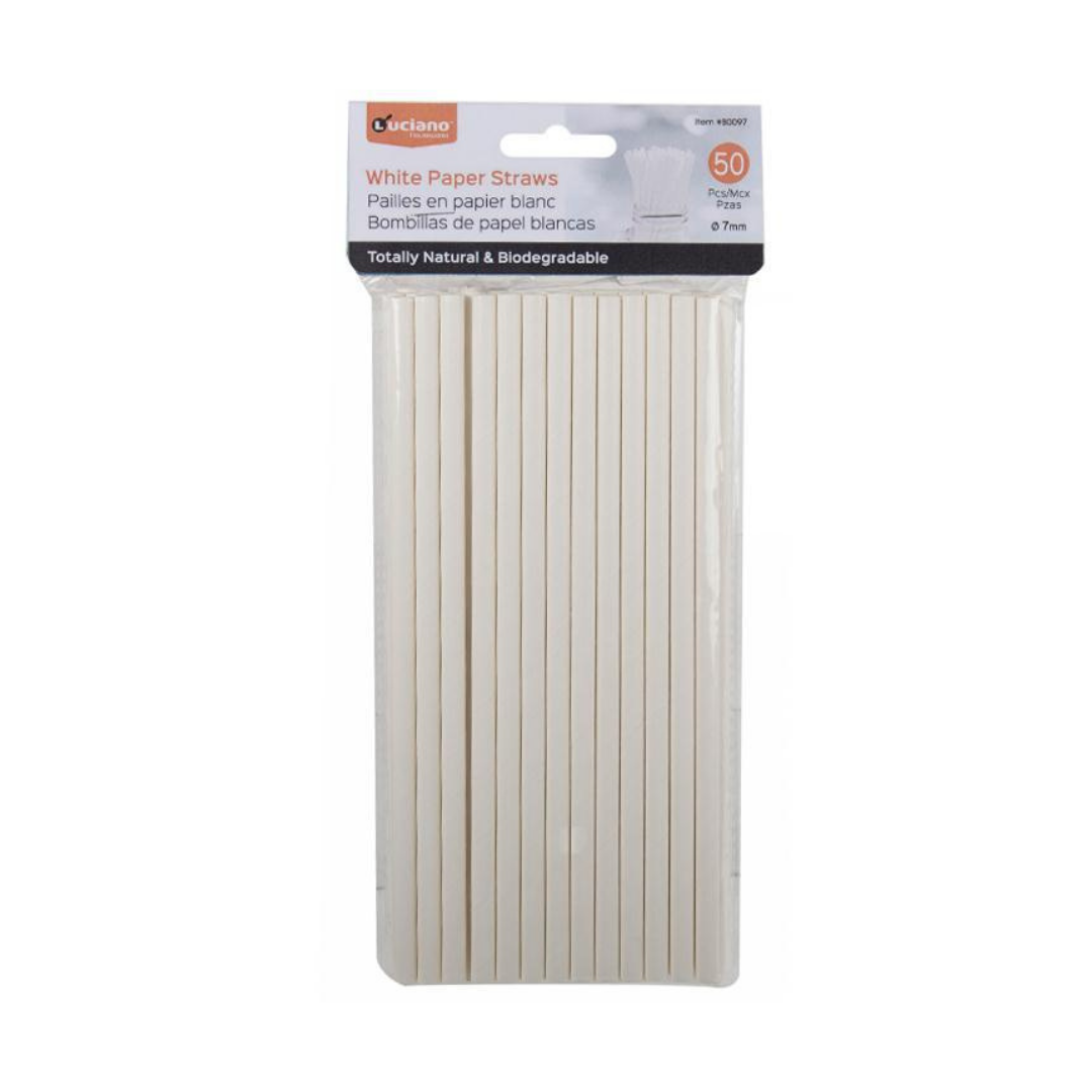 Provisions Market – Luciano 50-pc Natural Paper Straws