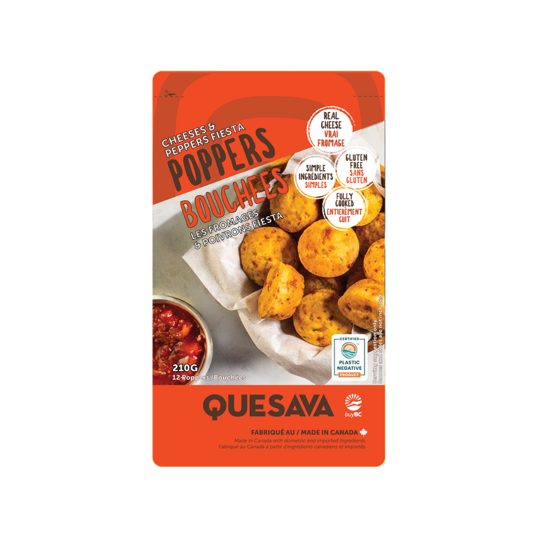 Quesava - 3 Cheese and Pepper Fiesta Poppers