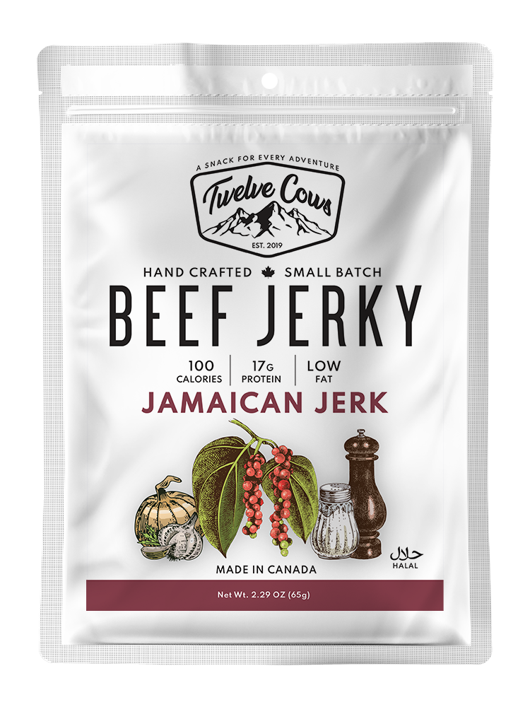 Twelve Cows Jerky - Jamaican Jerk Halal Beef Jerky