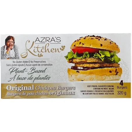 Azra's Kitchen - Plant-Based Chickpea Burgers (320g)