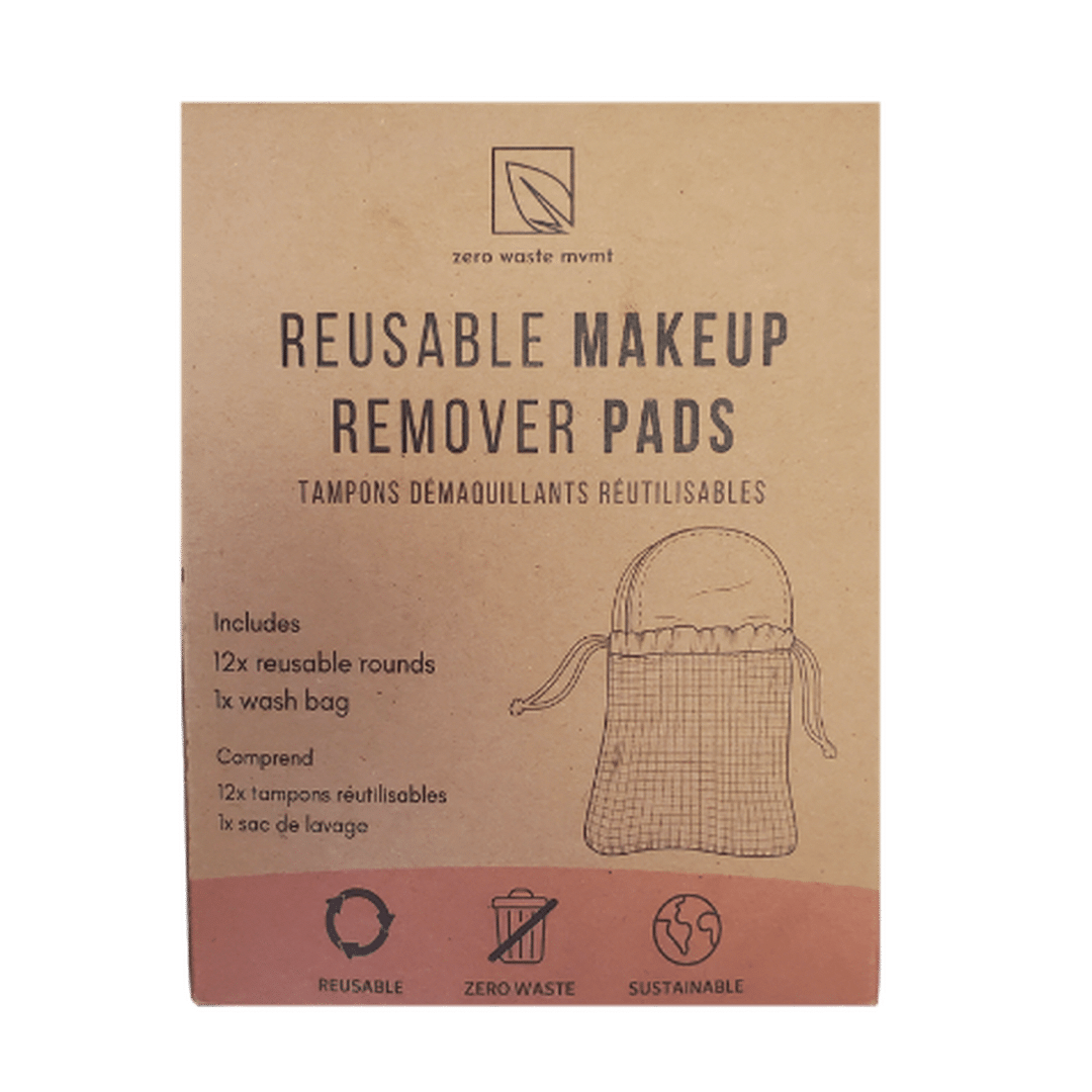Zero Waste MVMT - Reusable Makeup Pads with Bag (Set of 12)