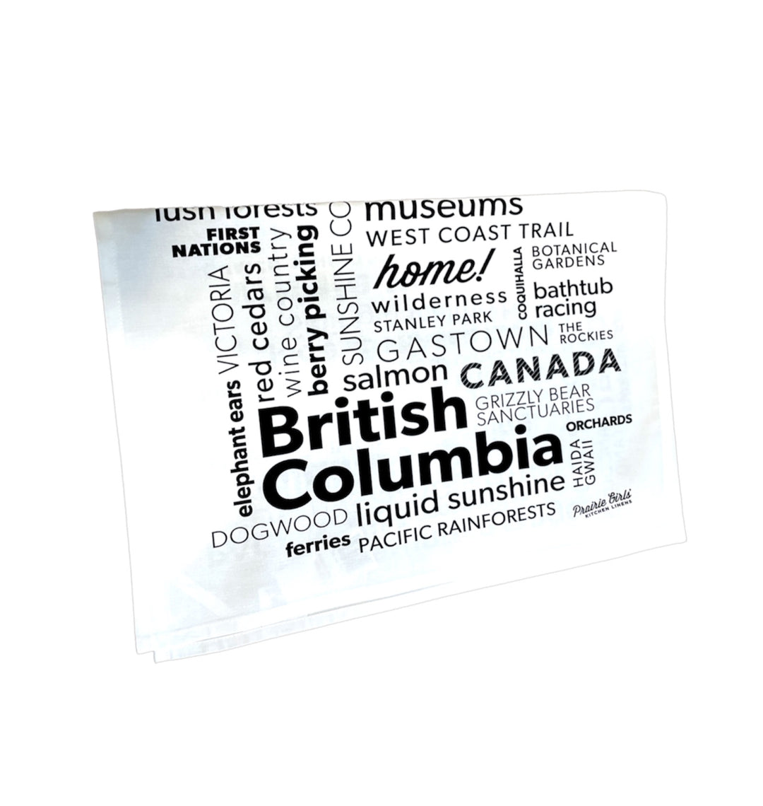Prairie Girls' Kitchen Linens - British Columbia Tea Towel (30"x18")