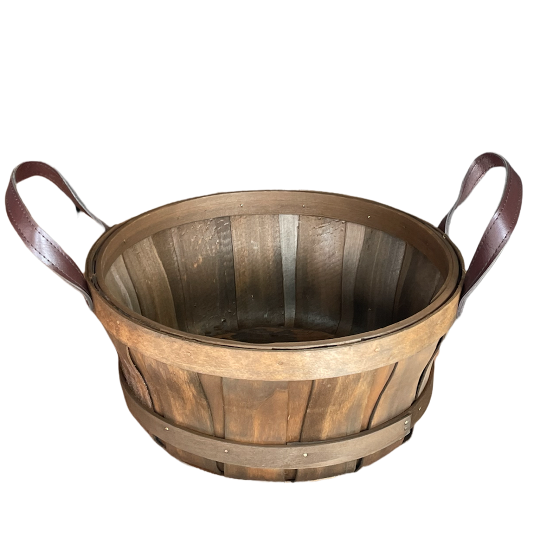 Packaging - Brown Woodchip Round Basket