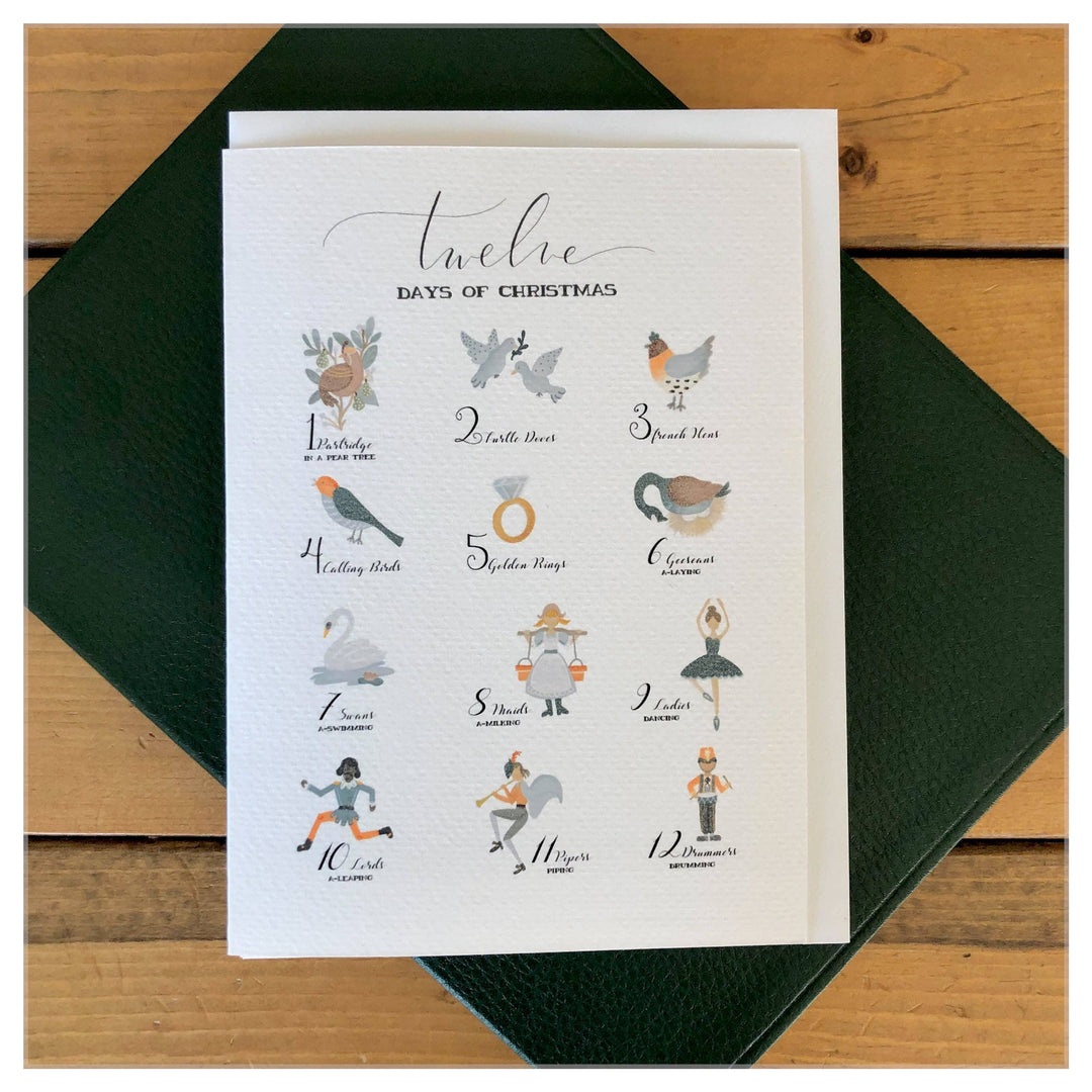 Holiday – “Twelve Days of Christmas” Illustrated Greeting 