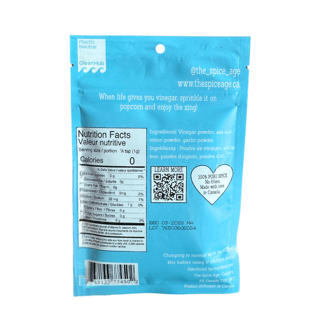The Spice Age - Salt & Vinegar Popcorn Seasoning (All Natural Ingredients)