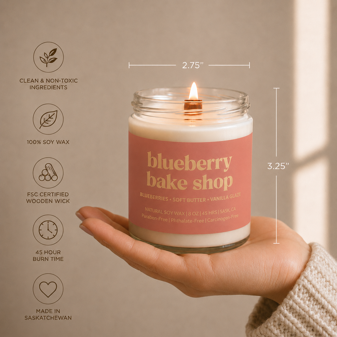 Prairie Creek Candles - Non Toxic Soy Candle - Blueberry Bake Shop