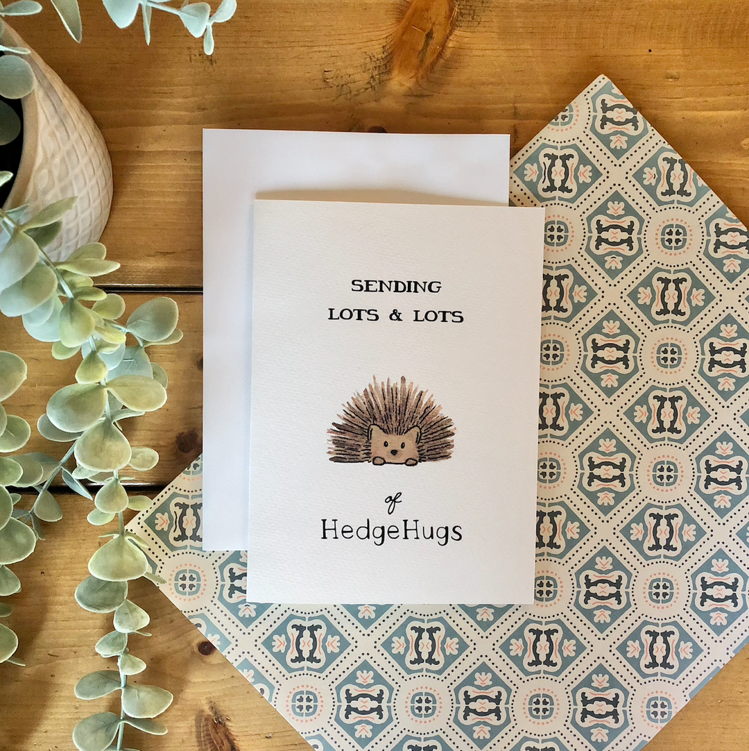 Just Because – Sending "HedgeHugs" Punny Hedgehog Greeting
