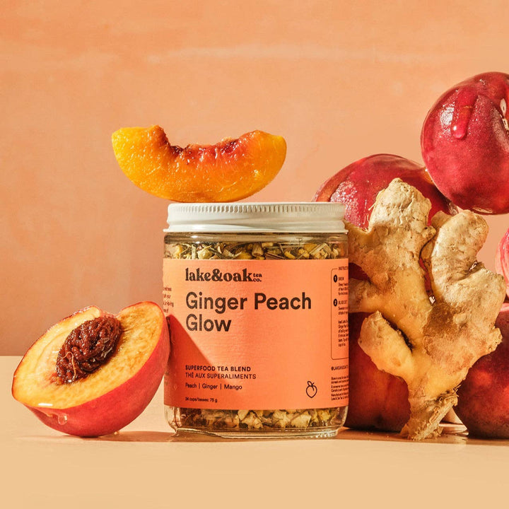 Lake & Oak Tea Co. - Ginger Peach Glow - Superfood Tea Blend
