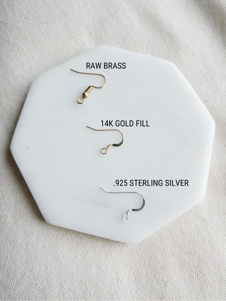 Whitebirch Handmade Goods - Brass Half Moon Circle Statement Earrings