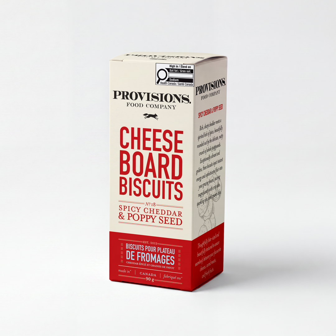 Provisions Food Company - Spicy Cheddar & Poppy Seed Cheese Board Biscuits