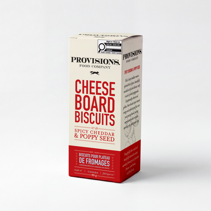 Provisions Food Company - Spicy Cheddar & Poppy Seed Cheese Board Biscuits