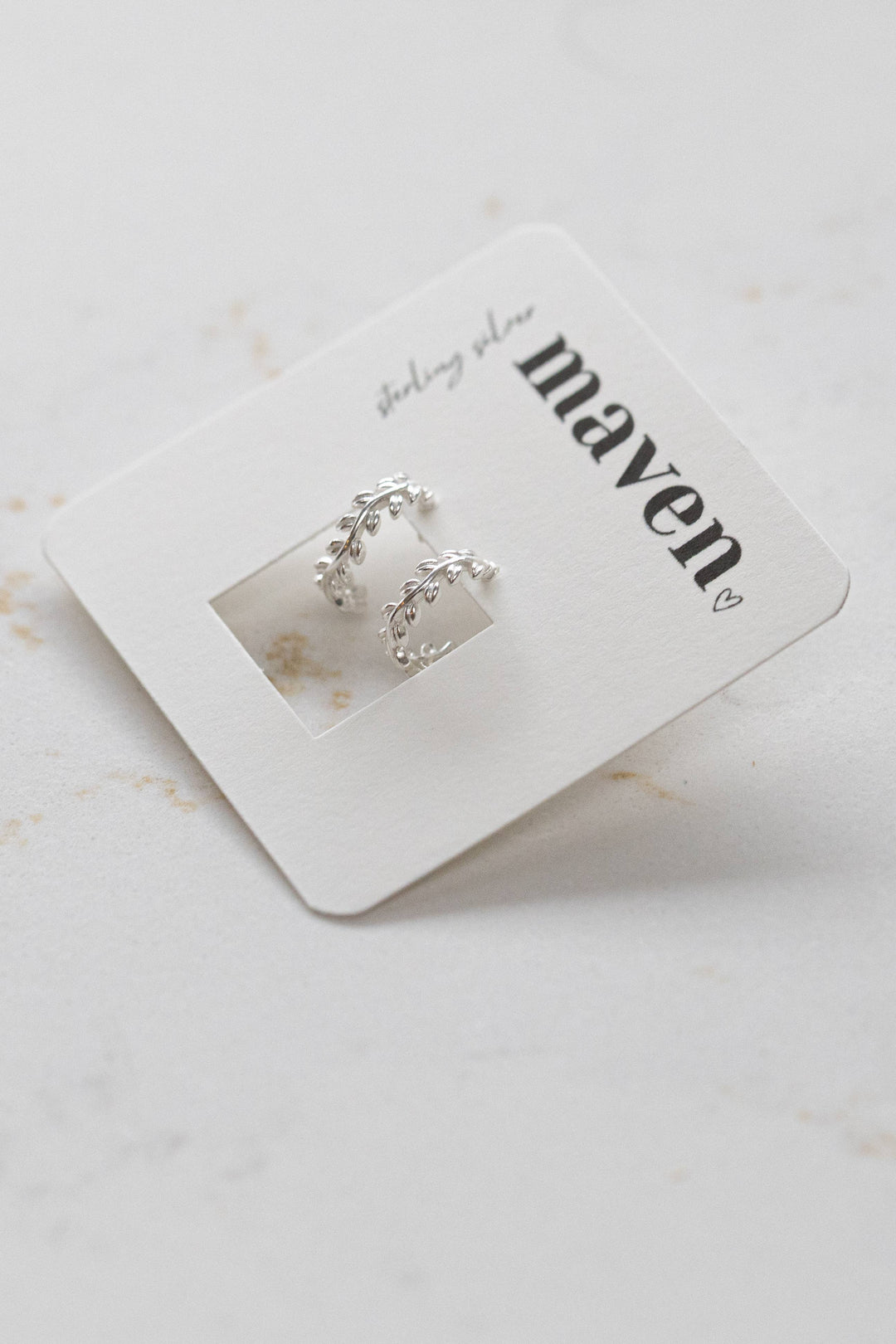 Maven - 'Fern' Hoop stud earrings