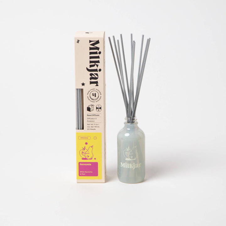 Milk Jar Candle Co. - Sunnyside - Pear & Nectarine 4oz Reed Diffuser