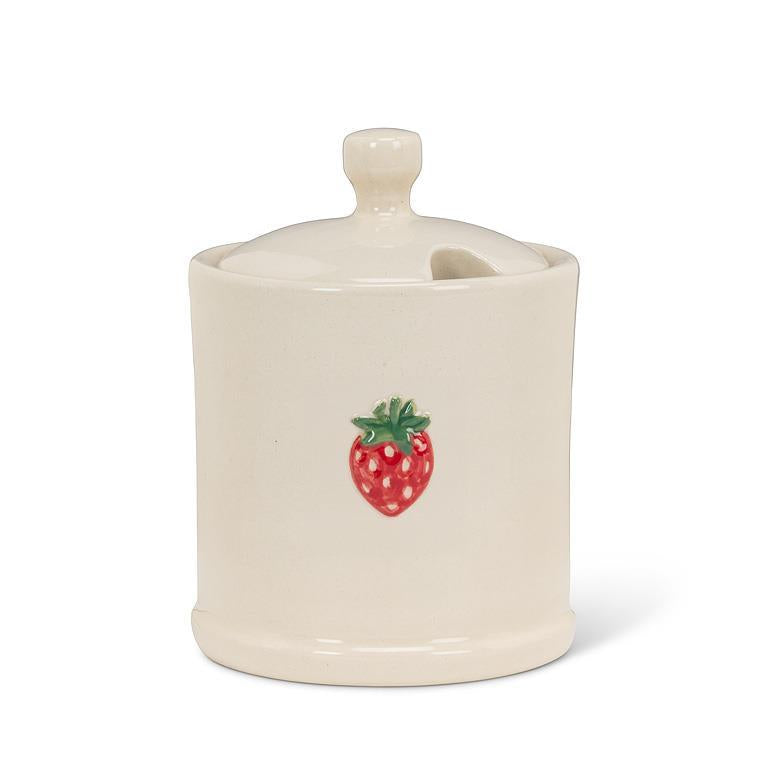 Abbott Collection - Strawberry Covered Jam Jar (7oz)