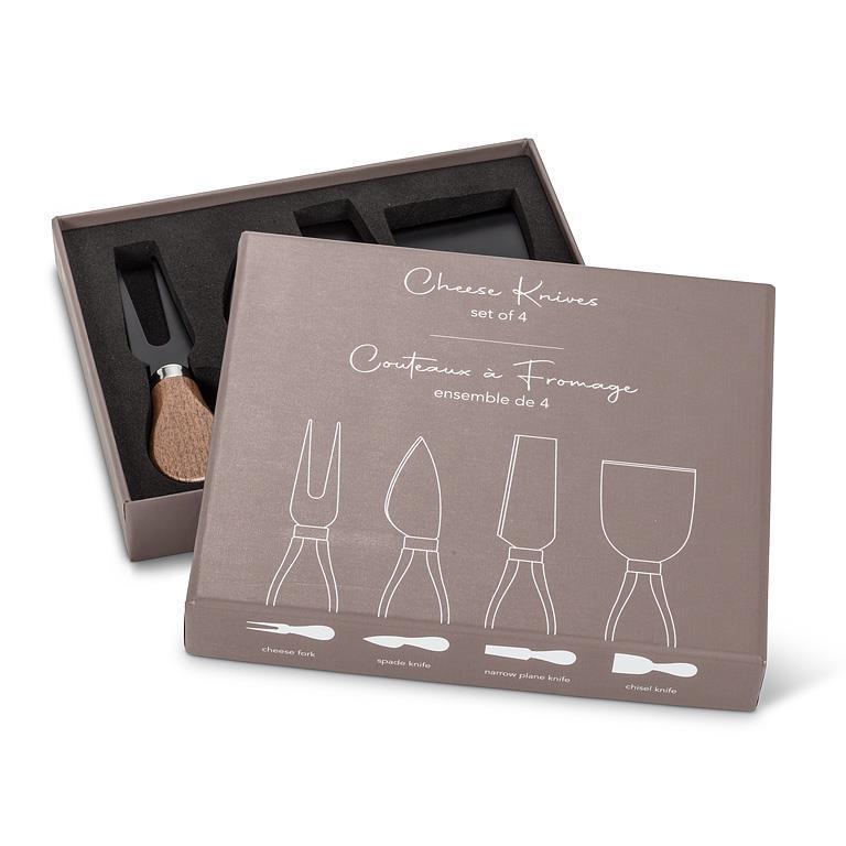 Abbott Collection - Walnut Handled Cheese Knives. Set of 4