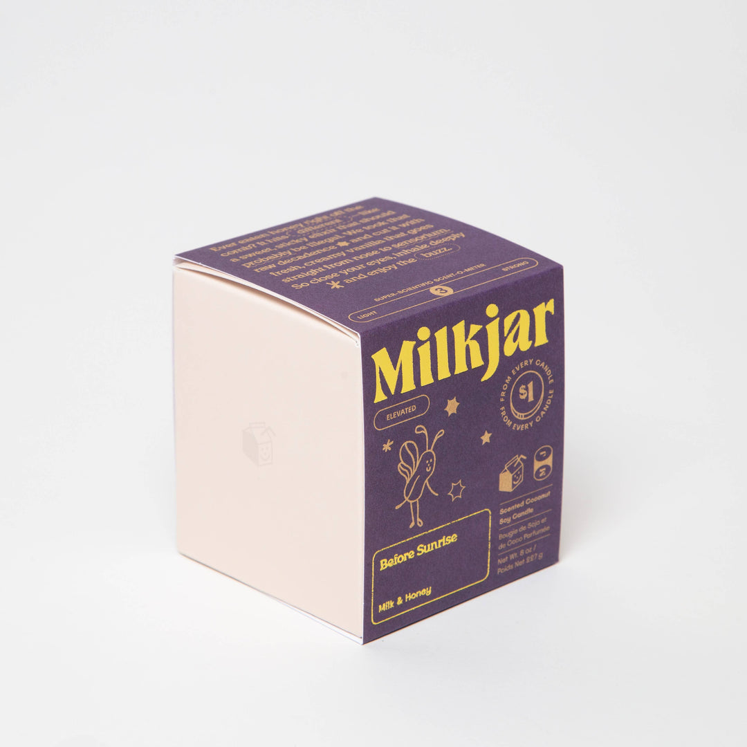 Milk Jar Candle Co. - Before Sunrise - Milk & Honey Coconut Soy 8oz Candle