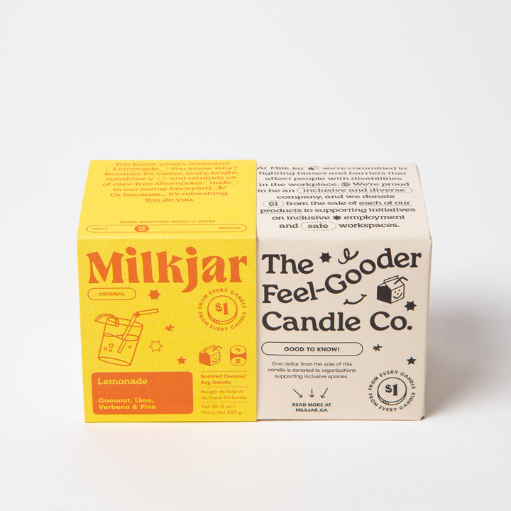 Milk Jar Candle Co. - Lemonade - Coconut, Lime & Pine Coconut Soy 8 oz Candle