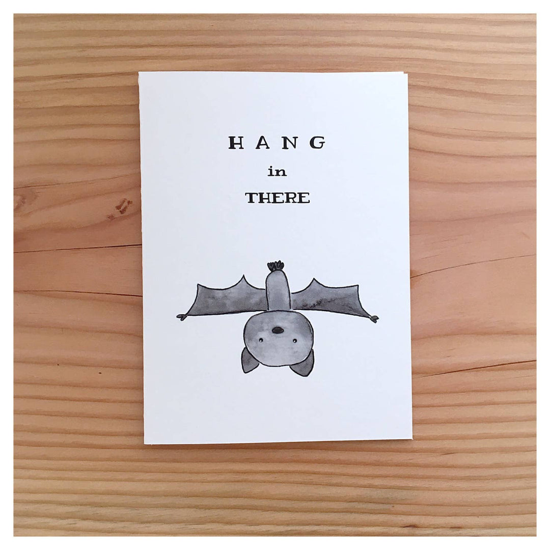 Sympathy – “Hang In There” Punny Bat Support Card