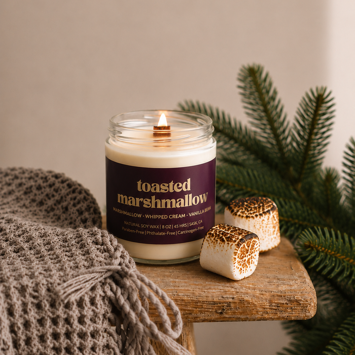 Prairie Creek Candles - Non Toxic Soy Candle - Toasted Marshmallow