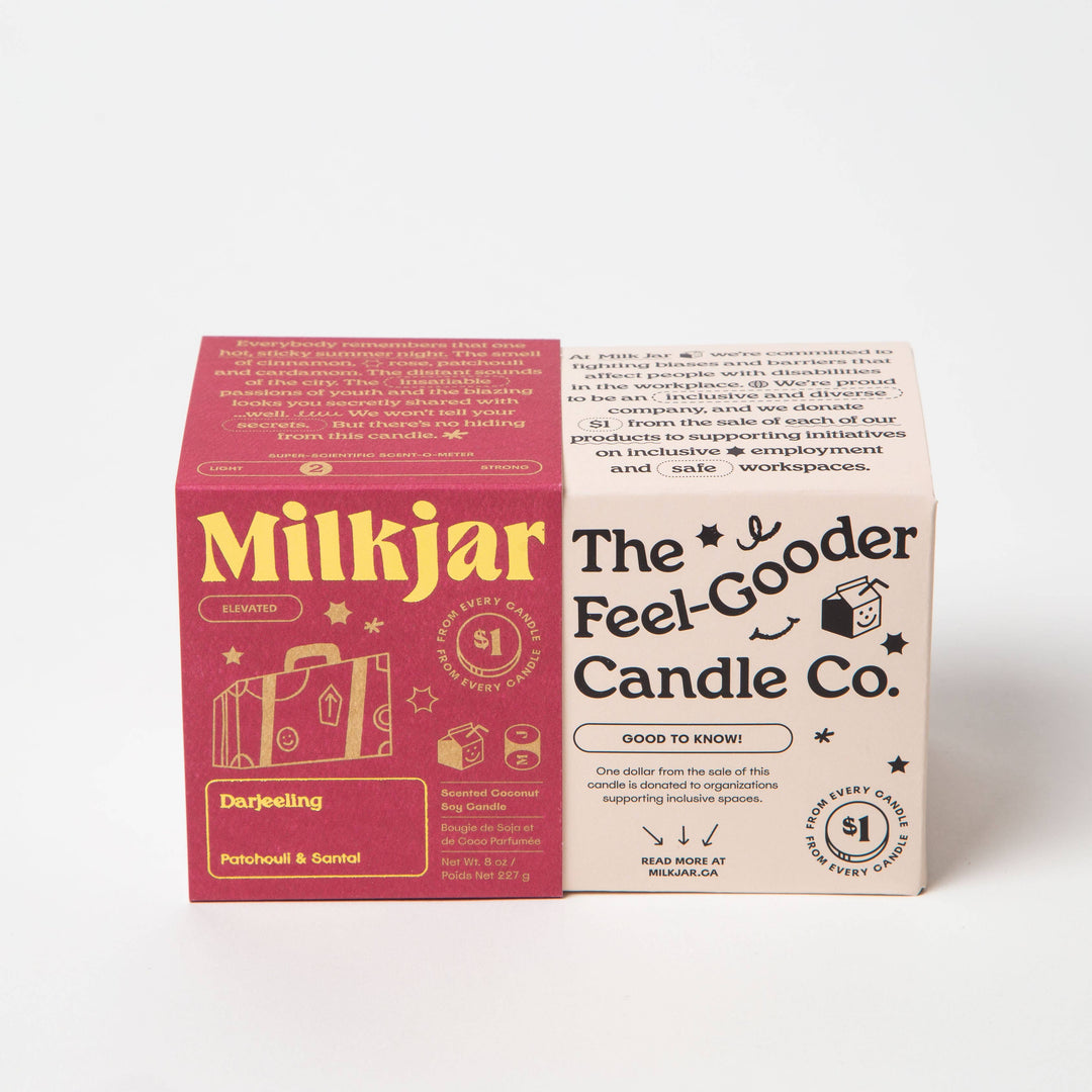 Milk Jar Candle Co. - Darjeeling - Patchouli & Santal Coconut Soy 8oz Candle