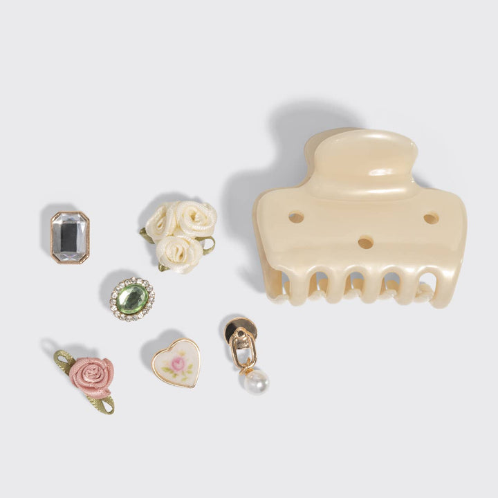 Kitsch - Pop™️ Cloud Clip 7pc Set Vintage - Pearlized Cream