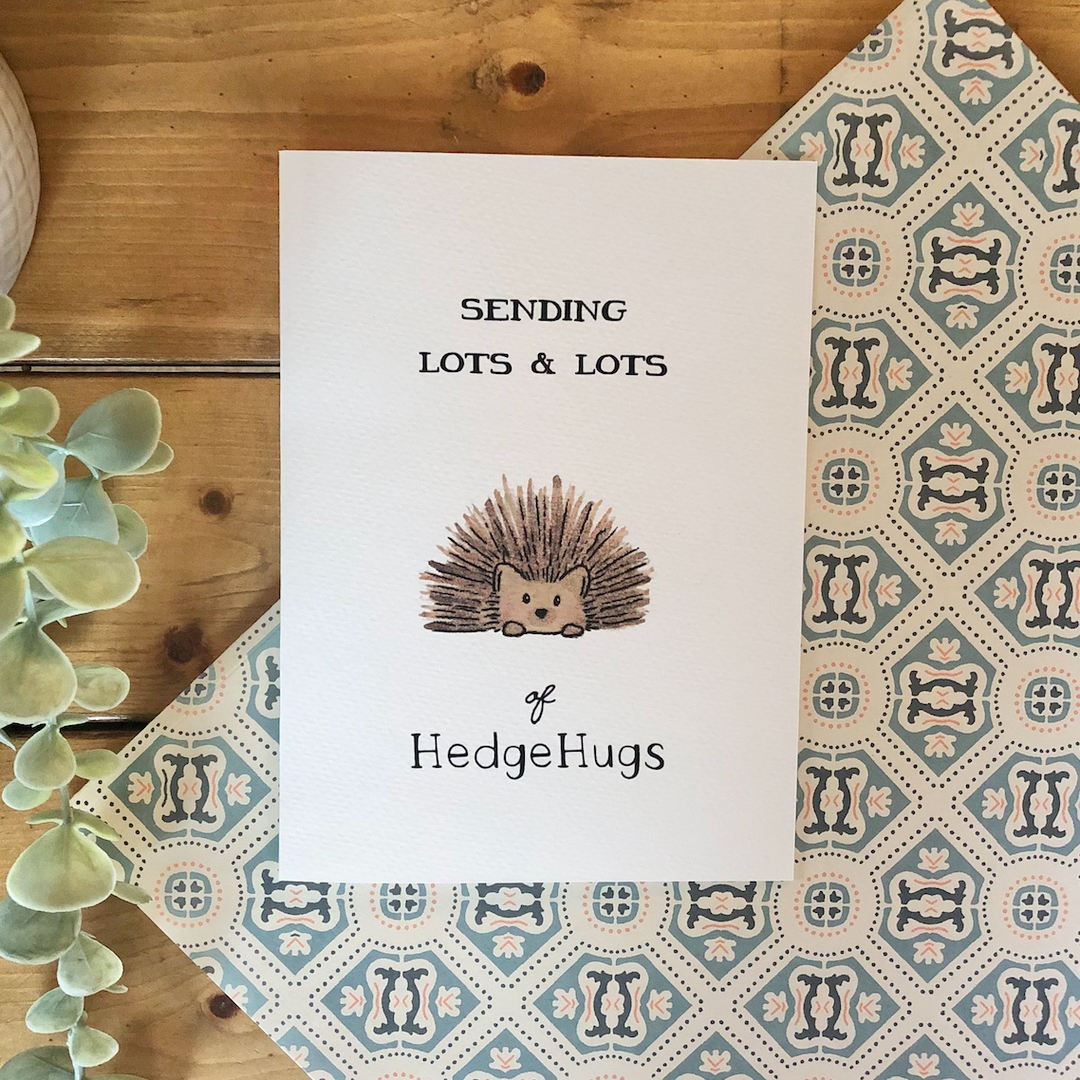 Just Because – Sending "HedgeHugs" Punny Hedgehog Greeting
