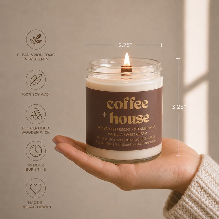 Prairie Creek Candles - Non Toxic Soy Candle - Coffee House