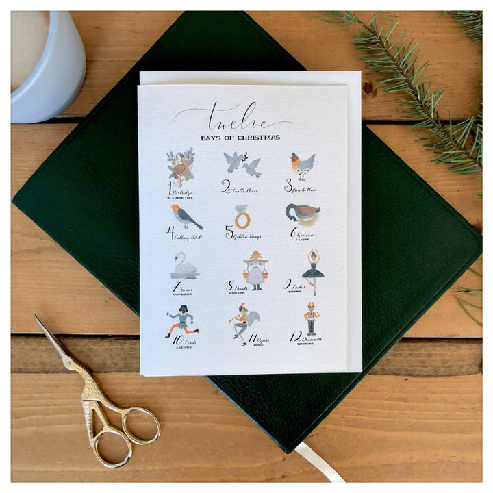 Holiday – “Twelve Days of Christmas” Illustrated Greeting 