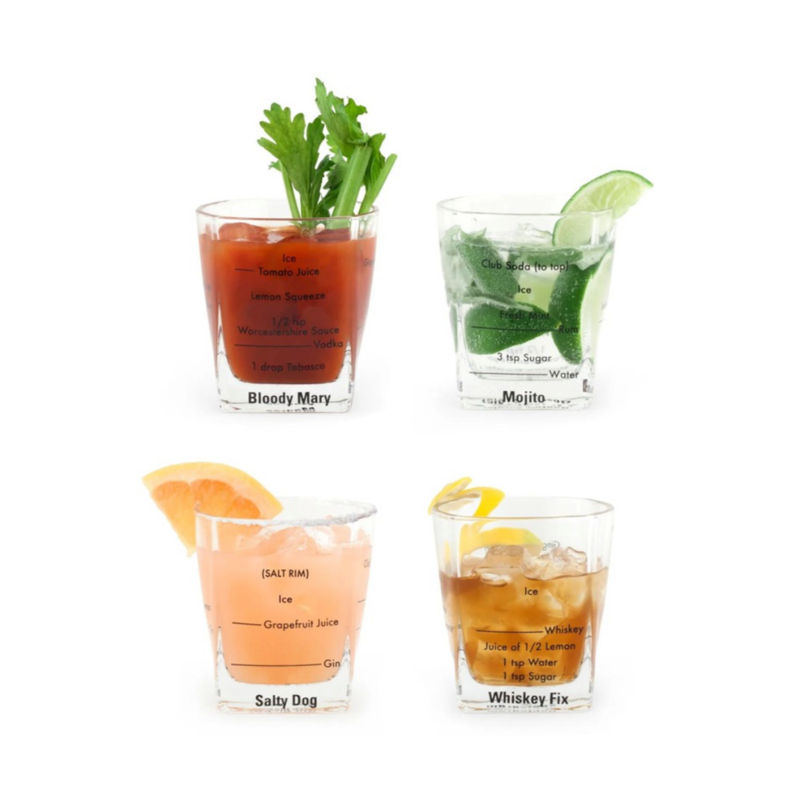 Kikkerland Bartending Glasses