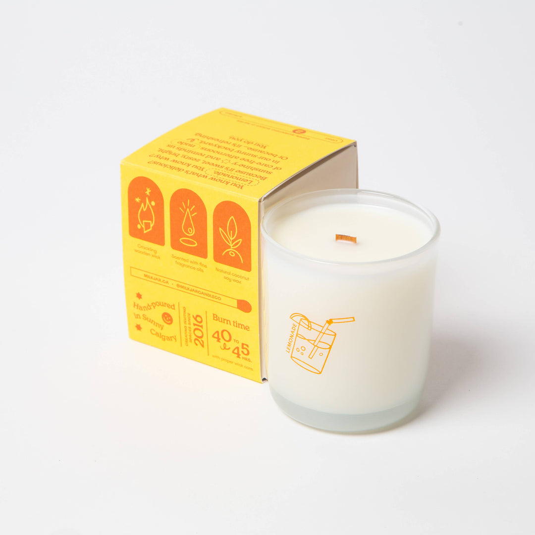 Milk Jar Candle Co. - Lemonade - Coconut, Lime & Pine Coconut Soy 8 oz Candle