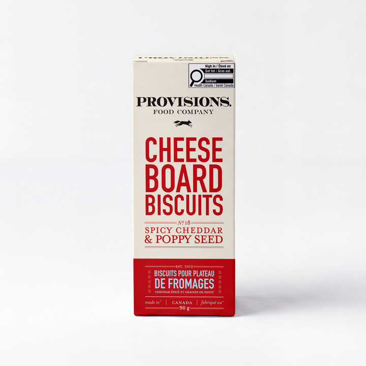 Provisions Food Company - Spicy Cheddar & Poppy Seed Cheese Board Biscuits