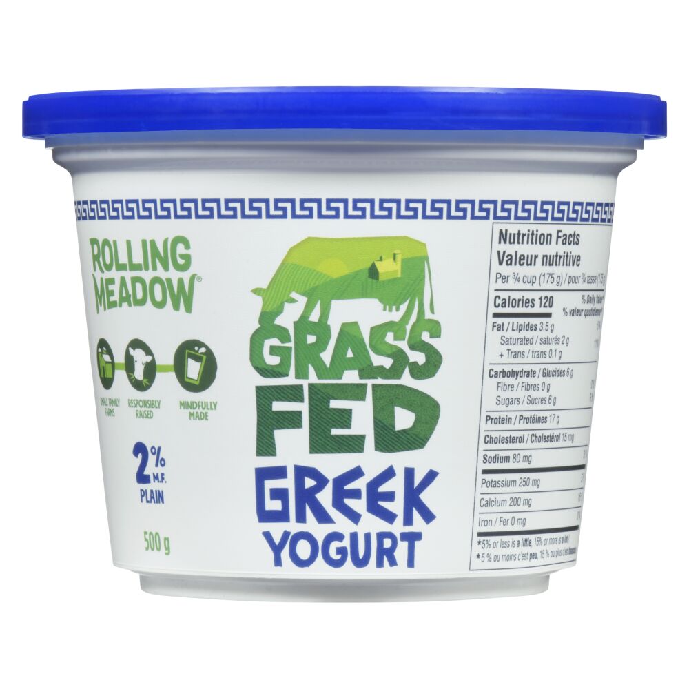 Rolling Meadow - Grass-Fed 2% Plain Greek Yogurt (500g)