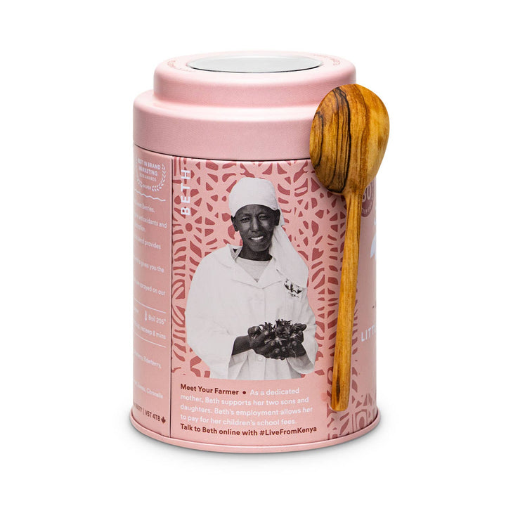 JusTea - Little Berry Hibiscus Tea Tin & Spoon