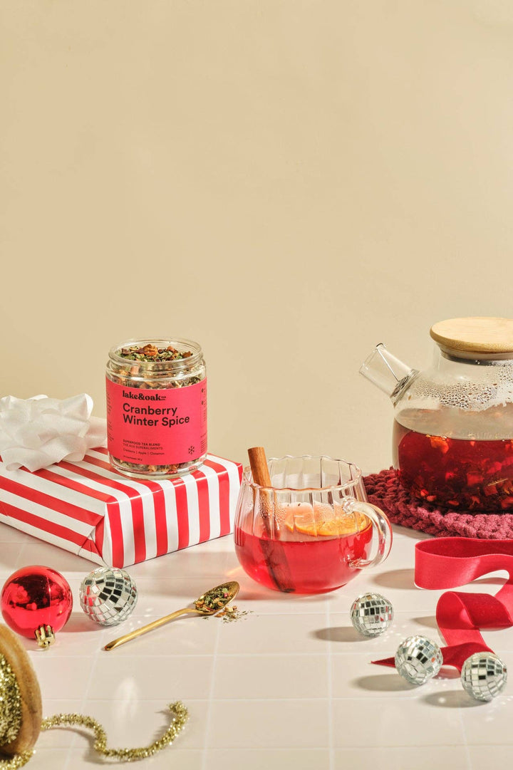 Lake & Oak Tea Co. - Cranberry Winter Spice - Superfood Tea Blend