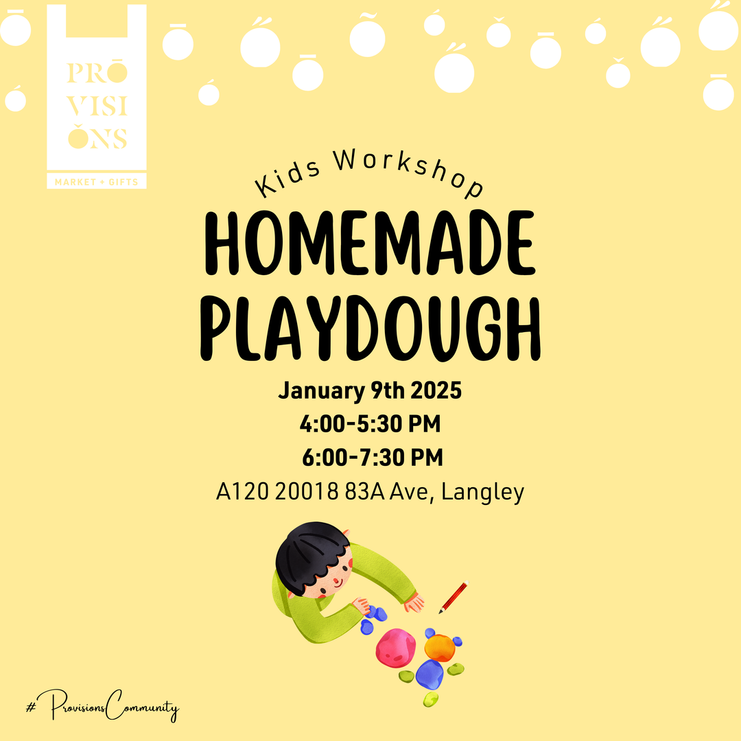 Kids Workshop: Homemade Playdough - January 9th 2025