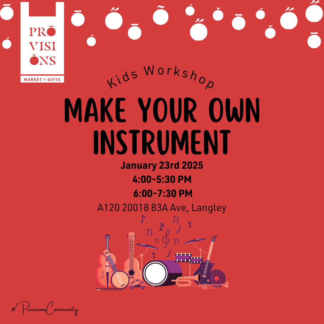 Kids Workshop: Make Your Own Instrument - January 23rd 2025