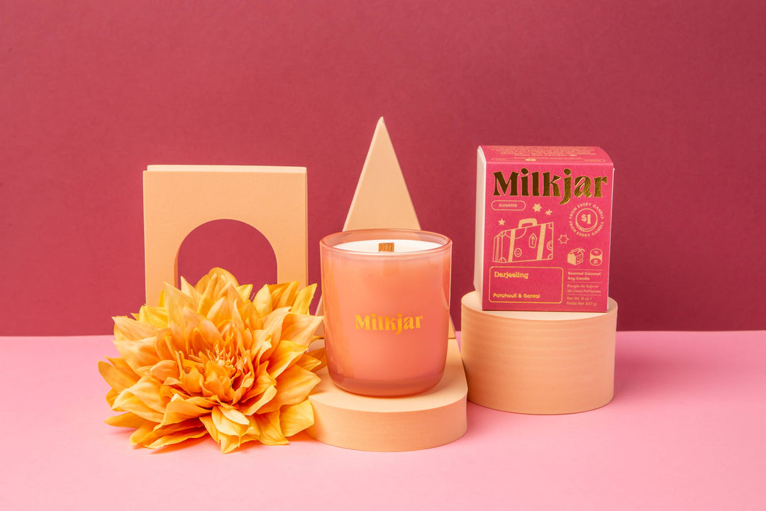 Milk Jar Candle Co. - Darjeeling - Patchouli & Santal Coconut Soy 8oz Candle