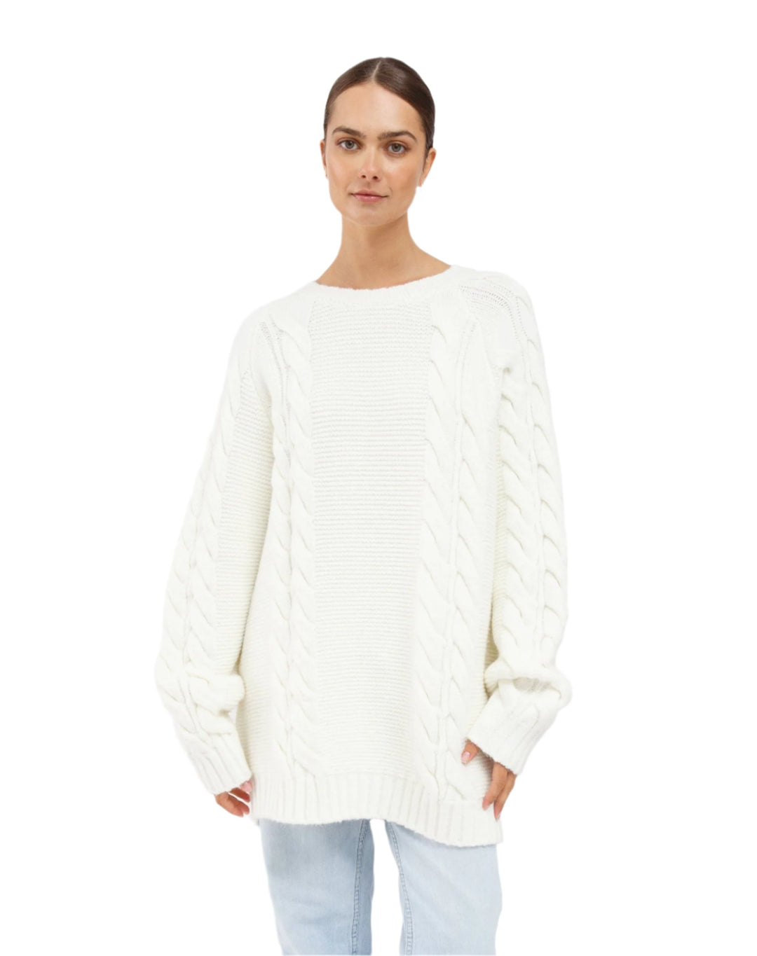 Brunette the Label - Adele Cable Knit Turtleneck