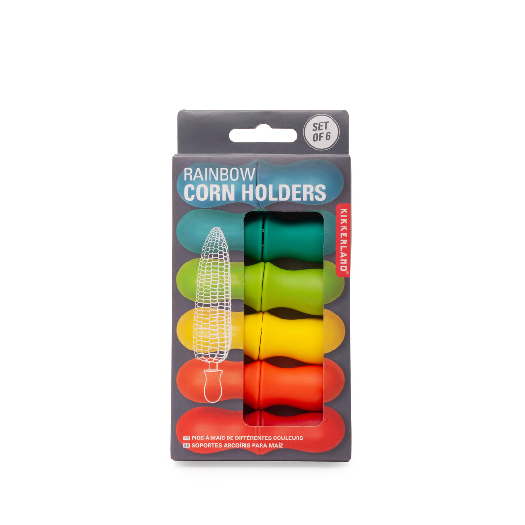 Kikkerland - Rainbow Corn Holders (Set of 6)