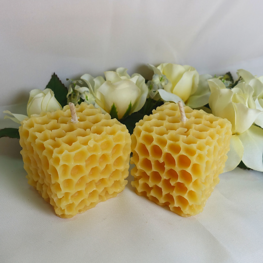 Tu-Bees Gourmet Honey - Beeswax Honeycomb Votive (Single)