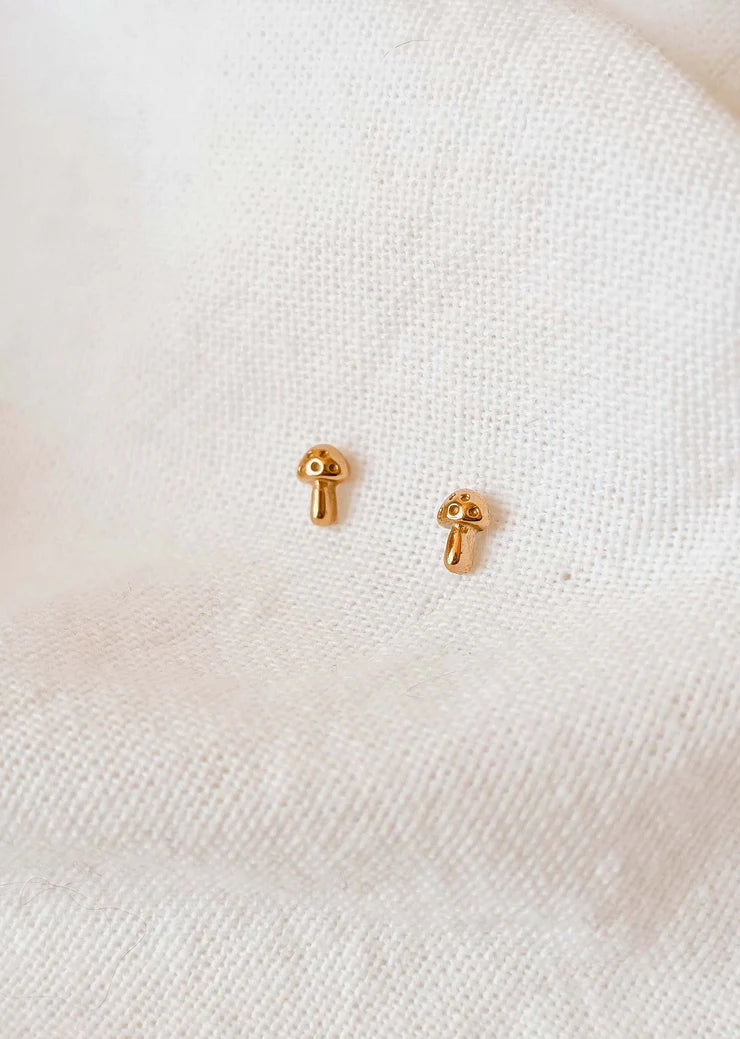 Mimi & August - Little Mushroom Gold Plated Earrings