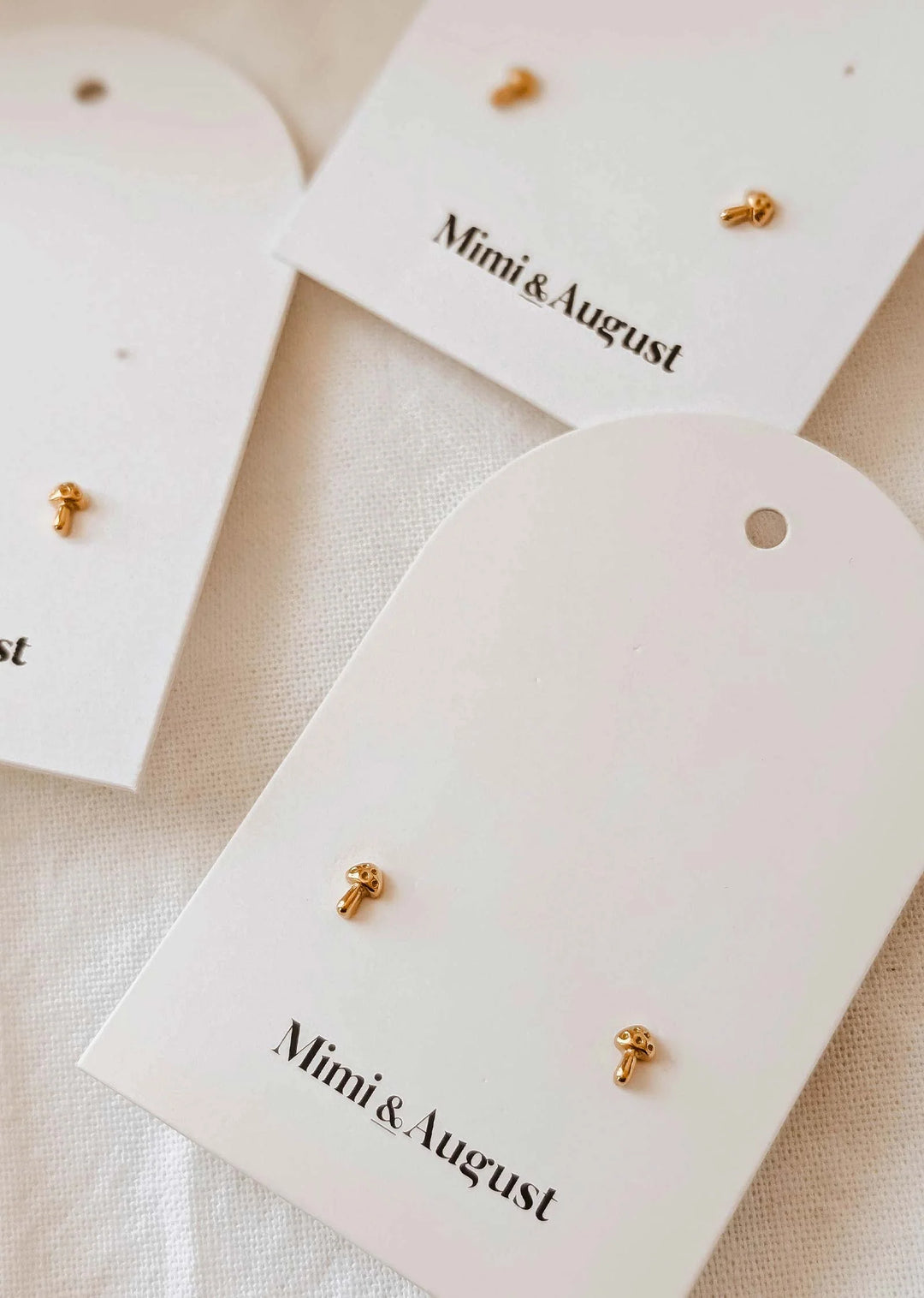 Mimi & August - Little Mushroom Gold Plated Earrings